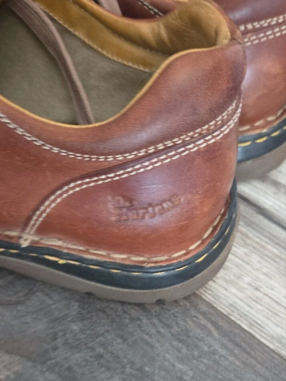 Dr. Martens Brown Leather Lace-Up  Shoes